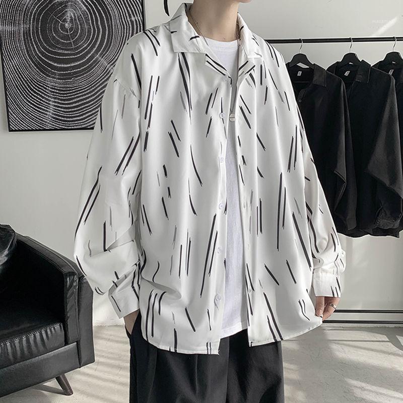 Spring And Autumn Youth Loose Korean Personality Printed Long-sleeved Shirt Fashion Casual Single-breasted Top Men's Shirts, Black
Spring And Autumn Youth Loose Korean Personality Printed Long-sleeved Shirt Fashion Casual Single-breasted Top Men's Shirts, Black
