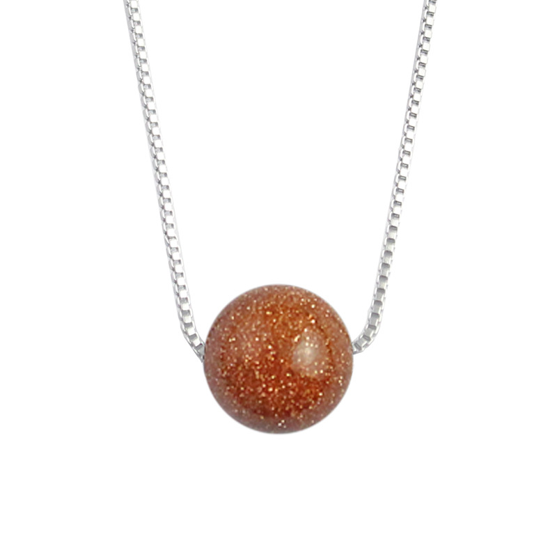 Natural Stone Pendant necklaces10mm Strawberry Quartz Tiger Eye Amethysts Energy Healing Necklaces Women Jewelry