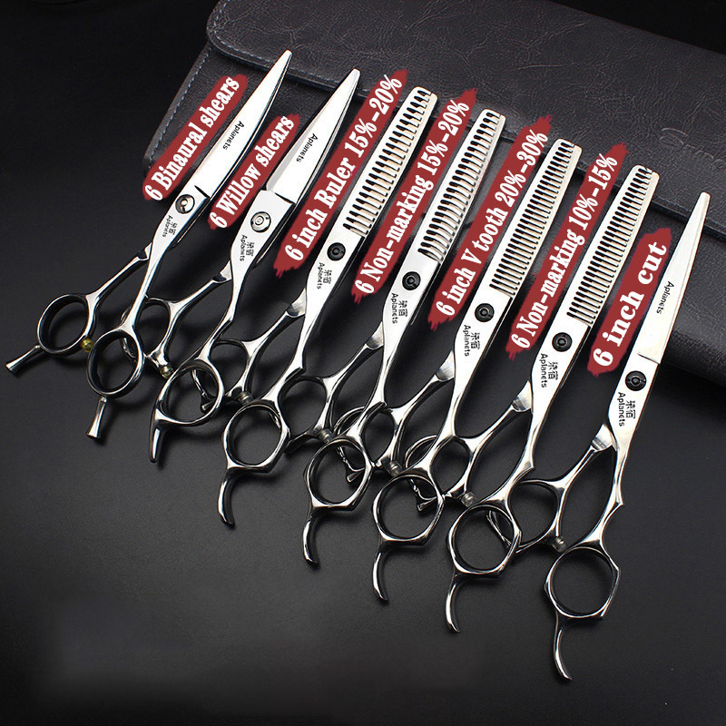 Hairdressing Scissors 6 Inch Japan 440c Stainless Steel Set Salon Barber Professional 220317
