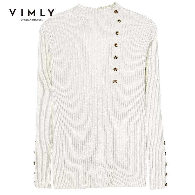 Vimly Spring Autumn Women Knitted Pullovers Tops Fashion Solid Stand Collar Buttons Slim OL Elegant Female Sweater 99157 201203, Apricot
Vimly Spring Autumn Women Knitted Pullovers Tops Fashion Solid Stand Collar Buttons Slim OL Elegant Female Sweater 99157 201203, Apricot