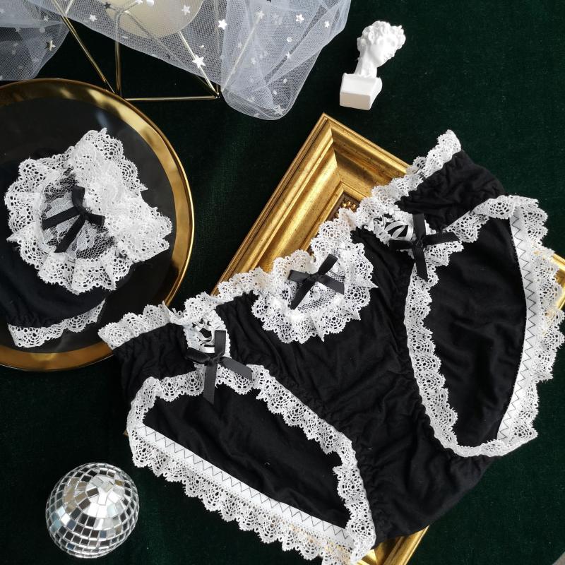 Women's Panties Japanese Modal Underwear Black And White Girl Lace Mid-waist Cotton Cute Women Kawaii Lingerie SexyWomen's
Women's Panties Japanese Modal Underwear Black And White Girl Lace Mid-waist Cotton Cute Women Kawaii Lingerie SexyWomen's