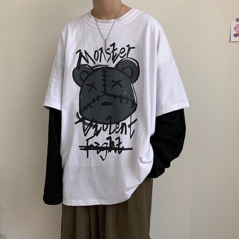 Men' T-Shirts Bear Print Loose Printing Bottoming Shirt Youth Hip-hop Couple Clothes Ins Student Funny Japan Tops MaleMen
Men' T-Shirts Bear Print Loose Printing Bottoming Shirt Youth Hip-hop Couple Clothes Ins Student Funny Japan Tops MaleMen
