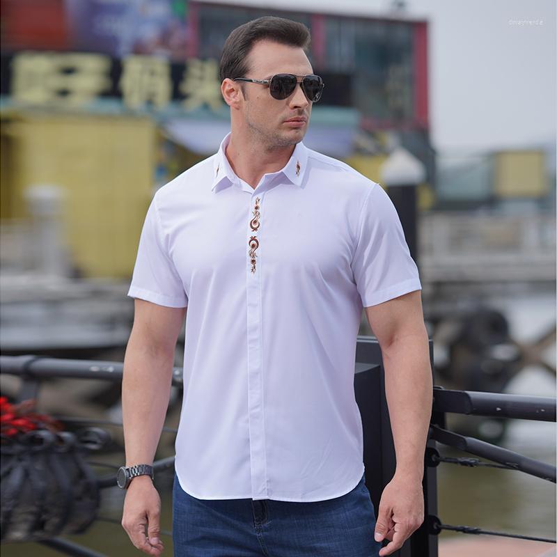 Men's Dress Shirts Quality Plus Size Men Business Short Sleeve Embroidery Covered Button Large Smart Casual Fatty Oversize Black Male Shirt
Men's Dress Shirts Quality Plus Size Men Business Short Sleeve Embroidery Covered Button Large Smart Casual Fatty Oversize Black Male Shirt