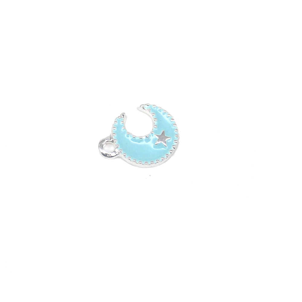 20pcs Cute Small Mix Color DIY Craft Charms For Kids Muslim Islamic Enamel Moon Crescent Shape Pendant Charm For Bracelet /Necklace Making Jewelry