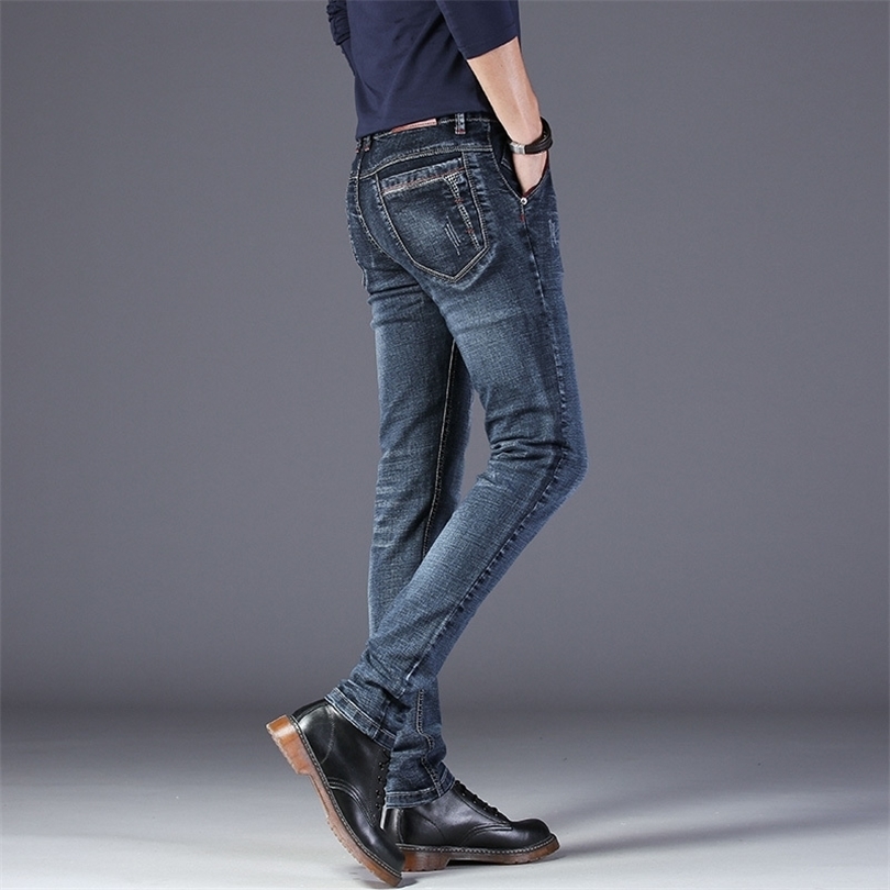 Batmo new arrival high quality casual slim elastic jeans men men's pencil pants skinny jeans men Z002 201123