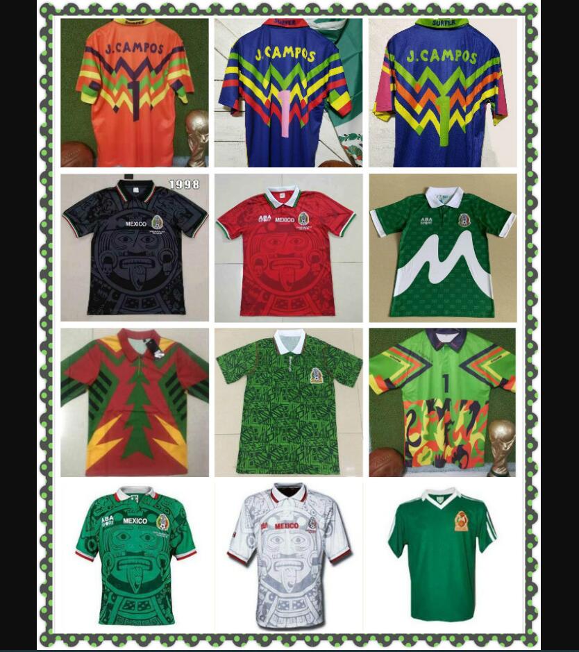 1986 1994 1998 Retro Mexico BLANCO Soccer Jersey HERNANDEZ GARCIA ASPE LUIS GARCIA CAMPOS RAMIREZ SANCHEZ LOZANO Mexican Football Shirt Kit, Black
1986 1994 1998 Retro Mexico BLANCO Soccer Jersey HERNANDEZ GARCIA ASPE LUIS GARCIA CAMPOS RAMIREZ SANCHEZ LOZANO Mexican Football Shirt Kit, Black