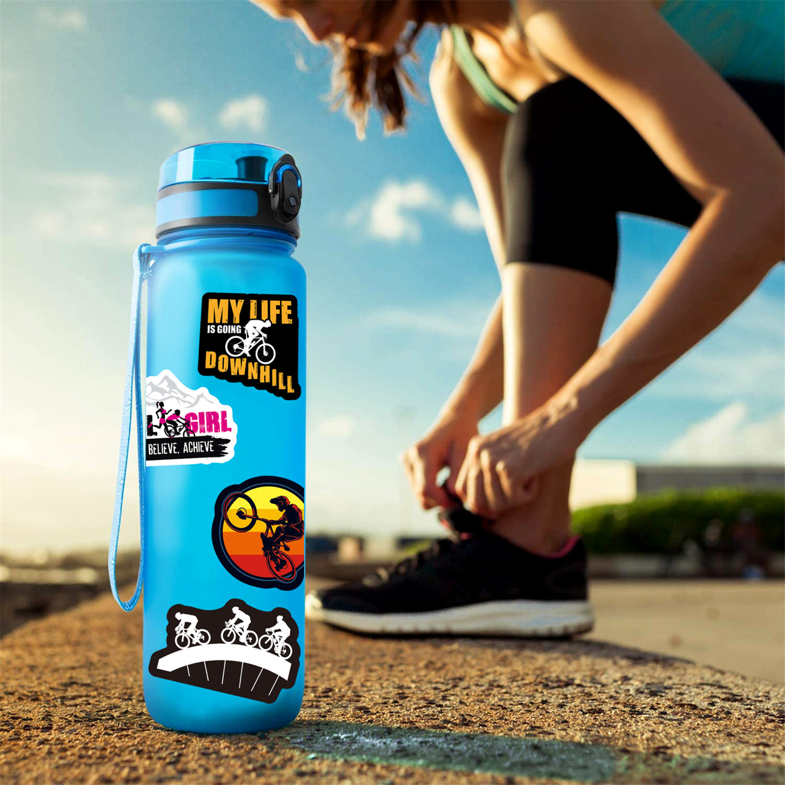 50Pcs Mountain Bike MTB Graffiti Stickers Laptop Guitar Luggage Skateboard Car Waterproof Cool Sticker Decal Kids Toys