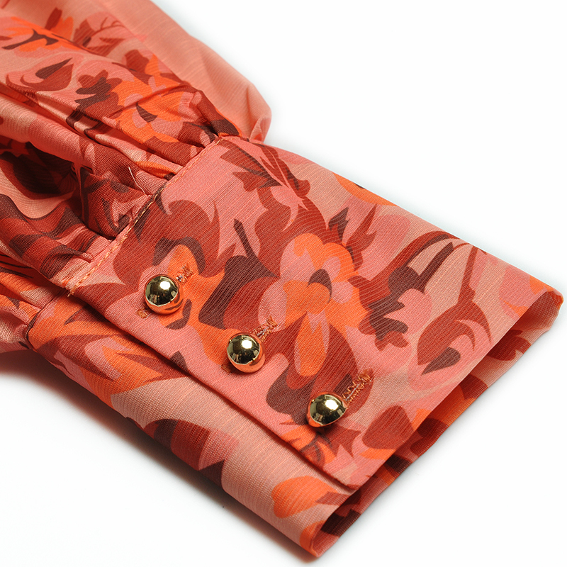 Casual Dresses DIDACHARM High Quality Long Dress Fashion Spring Women'S Vintage Elegant Lapel Sleeve Button Printing Party 220913