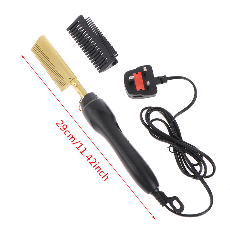 80W Comb Straightener Electric Hair Curler Wet Dry Use Flat Irons Heating For 220623