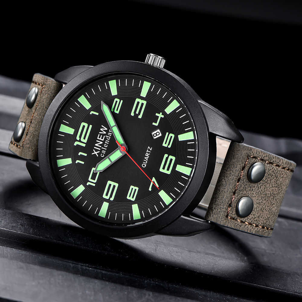 Quartz Watch Calendar Luminous Dial Leather Strap for Men 2022 New Casual Outdoor Clock Wristwatch
Quartz Watch Calendar Luminous Dial Leather Strap for Men 2022 New Casual Outdoor Clock Wristwatch