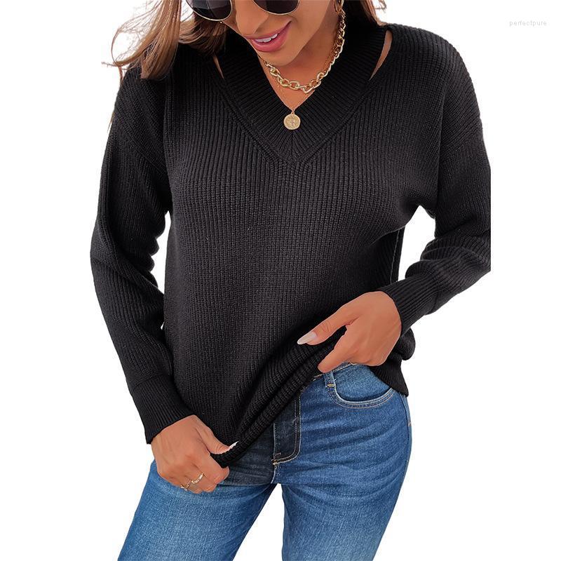 Women' Sweaters Autumn And Winter 2022 Street Style Women' Sweater Casual Long-sleeved Pullover V-neck Solid Color SweaterWomen' Perf, Black
Women' Sweaters Autumn And Winter 2022 Street Style Women' Sweater Casual Long-sleeved Pullover V-neck Solid Color SweaterWomen' Perf, Black