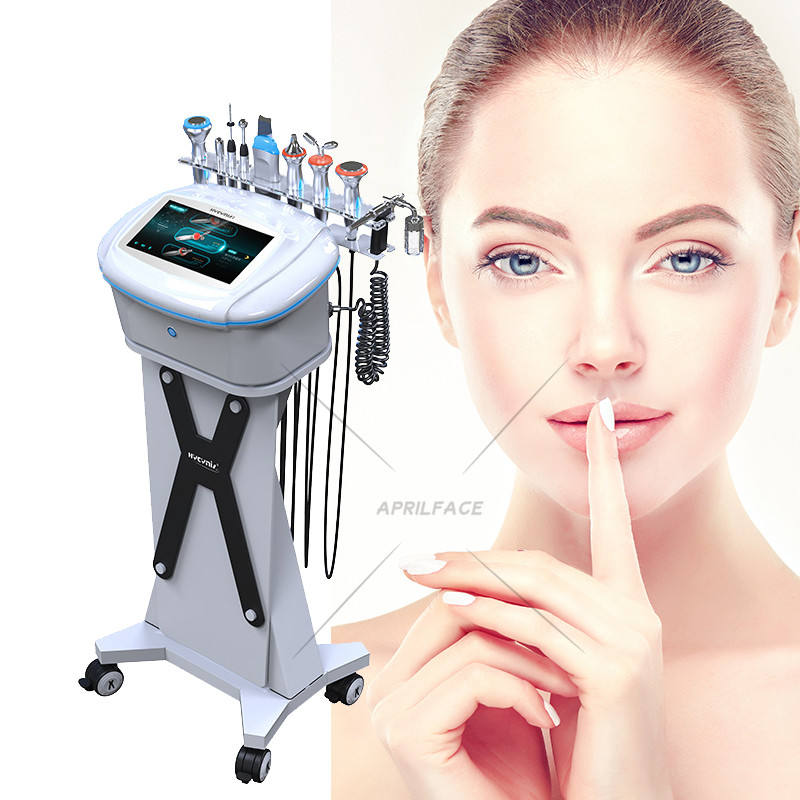 10 In1 Multi-function Facial Oxygen Spray Ultrasound Cold Hammer Scrubber White Skin Care Facial Deep Cleaning Beauty Equipment