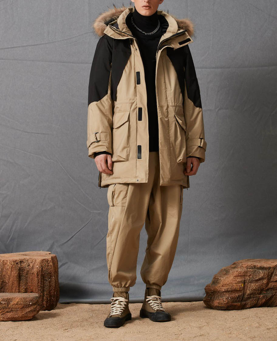 Mens Outerwear Coats Winter outdoor leisure sports down jacket white duck windproof aviator parker long leather collar cap warm real wolf fur designer coat, Customize
Mens Outerwear Coats Winter outdoor leisure sports down jacket white duck windproof aviator parker long leather collar cap warm real wolf fur designer coat, Customize