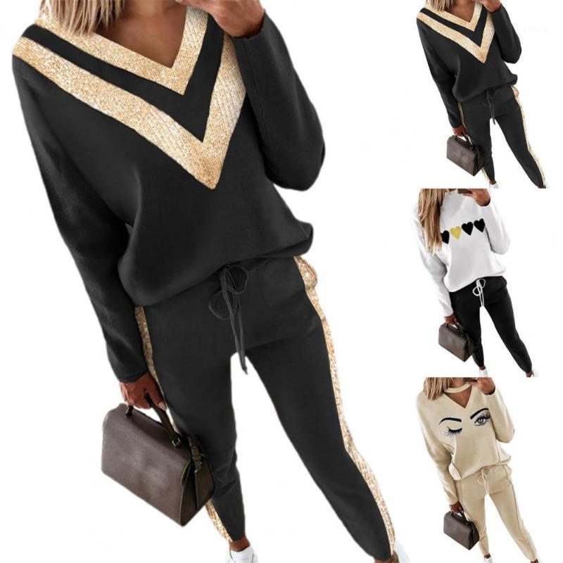 Women' Two Piece Pants 1 Set Sweatshirt Sweatpants Bead Patchwork Drawstring Women Loose V Neck Long Sleeve Pullover For Daily Outwear, White
Women' Two Piece Pants 1 Set Sweatshirt Sweatpants Bead Patchwork Drawstring Women Loose V Neck Long Sleeve Pullover For Daily Outwear, White