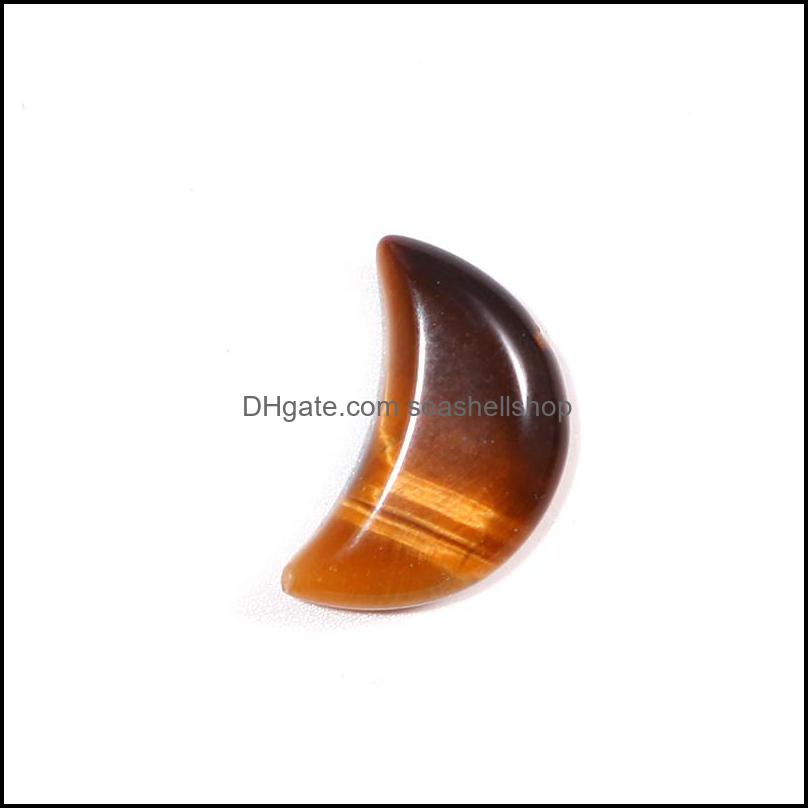 Stone Wholesale Custom Natural Crystal Small Crescent Healing Moon Stones For Jewelry Making Bend Crafts Ornament 13X18Mm Dhseller2010 Dh6Ja