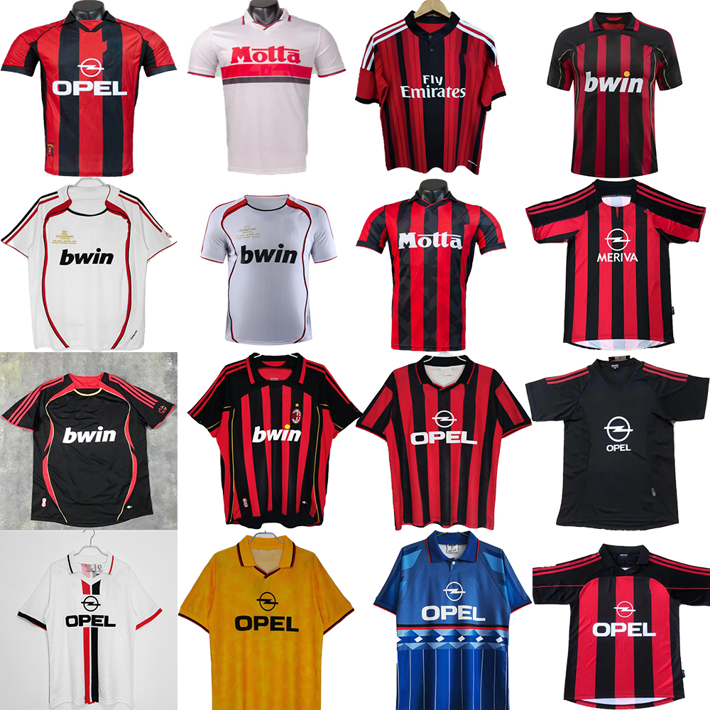 93 94 95 96 97 Retro milan Soccer Jersey KAKA RONALDO GILARDINO Ronaldinho Gullit SHEVCHENKO Ibrahimovic Maldini Van Basten Baresi 03 04 05 06 07 11 12 classic Jerseys, 14/15
93 94 95 96 97 Retro milan Soccer Jersey KAKA RONALDO GILARDINO Ronaldinho Gullit SHEVCHENKO Ibrahimovic Maldini Van Basten Baresi 03 04 05 06 07 11 12 classic Jerseys, 14/15
