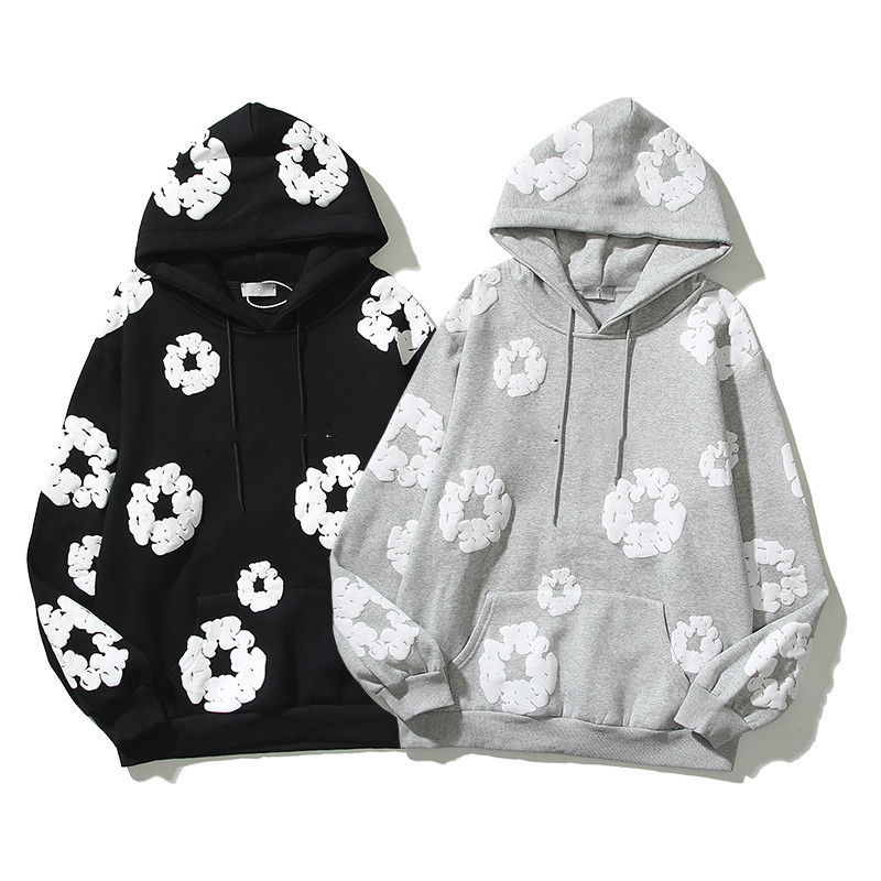 Three dimensional foaming kapok Hoodie printing graffiti men's and women's embroidered sweater, Gray
Three dimensional foaming kapok Hoodie printing graffiti men's and women's embroidered sweater, Gray