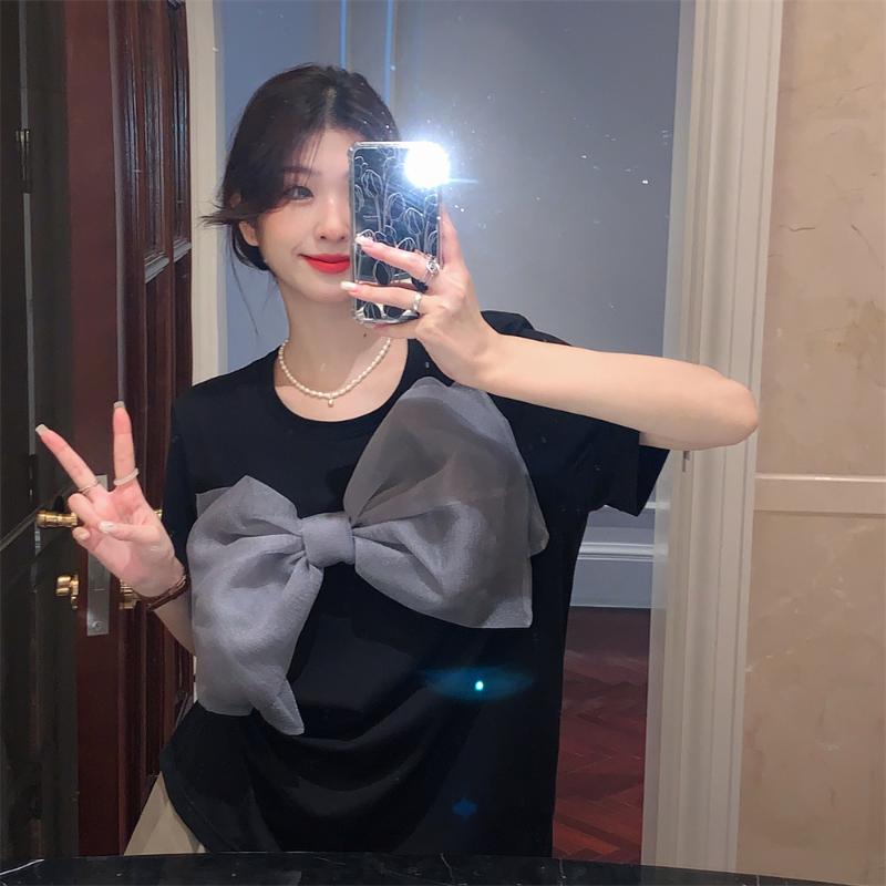 Women's Blouses & Shirts Blouse Women Short Sleeve Bow Panelled Black White Blusas Womens Tops And DropWomen's
Women's Blouses & Shirts Blouse Women Short Sleeve Bow Panelled Black White Blusas Womens Tops And DropWomen's