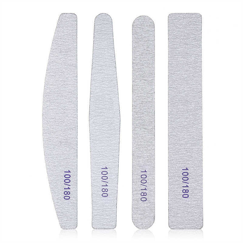 Professional Half Moon Nail File 100/180 Grit Lima De Unas Sanding Shaping Buffer Block Nail Polish Removal Nail File Manicure Tool