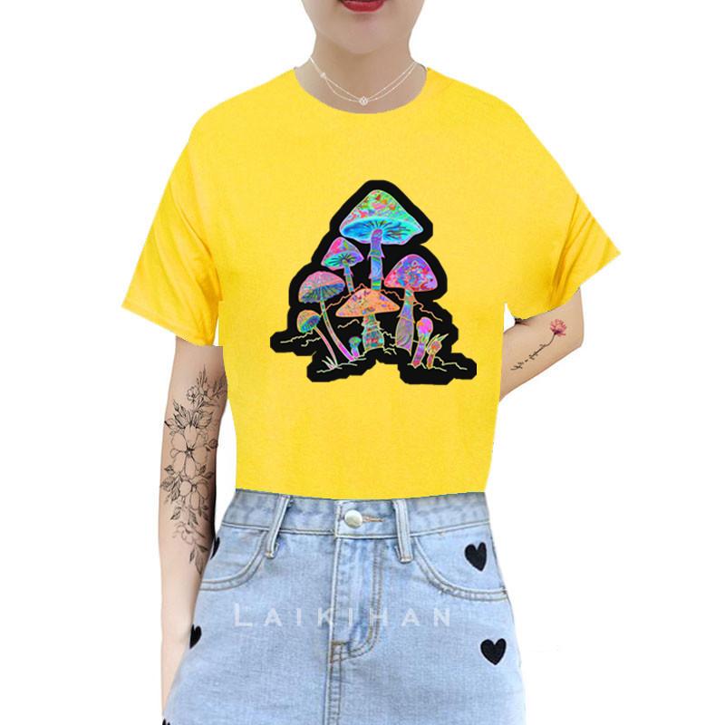 Women's T-Shirt Printed Kawaii Cartoon Women Casual Garden Of Shrooms Short-sleeved Shirt Summer, Black
Women's T-Shirt Printed Kawaii Cartoon Women Casual Garden Of Shrooms Short-sleeved Shirt Summer, Black