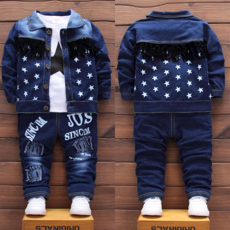 Children Baby Boys Clothes Fashion Denim Jacket Top Pants 3Pcs/sets Infant Kids Casual Clothing Winter Toddler Tracksuits LJ200831228a, As show
Children Baby Boys Clothes Fashion Denim Jacket Top Pants 3Pcs/sets Infant Kids Casual Clothing Winter Toddler Tracksuits LJ200831228a, As show