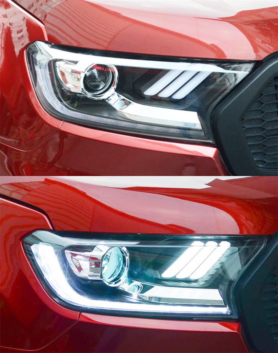 Cars LED Head Lights For Ranger Everest Endeavour Mustang Type 20 15-2021 Modified LED Lamps DRL Headlights