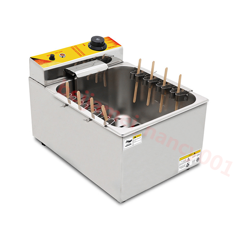 Commercial Automatic 12L Cheese dog Sticks Fryer Korean Corn Dog Frying Machine Electric Fryer Snack Machine