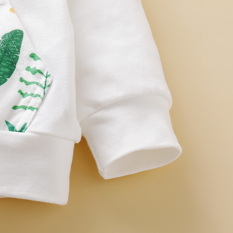 Baby Boy Clothes Set born Cartoon Jungle Print Outfit Hooded Top And Pant Roupa Infantil 2pcs 220326