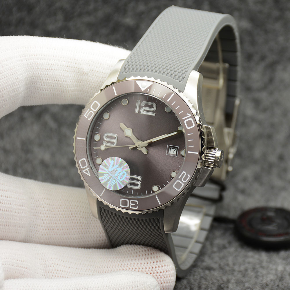 41MM Conquest Mens Watches Automatic Mechanical Movement Rubber Strap Concas Ceramic Bezel With HYDROCONQUEST Hardlex Glass Markings Gray Dial, No send watch for shipping
41MM Conquest Mens Watches Automatic Mechanical Movement Rubber Strap Concas Ceramic Bezel With HYDROCONQUEST Hardlex Glass Markings Gray Dial, No send watch for shipping