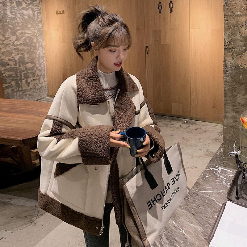 Women' Jackets Lamb Coat Female Winter 2022 Autumn Short Splicing Thickened Korean Loose Motorcycle Clothing All-in-one Fur Jacket, Picture color
Women' Jackets Lamb Coat Female Winter 2022 Autumn Short Splicing Thickened Korean Loose Motorcycle Clothing All-in-one Fur Jacket, Picture color