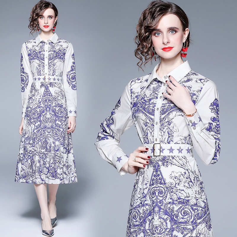 Dropshipping New Summer Fall Retro Geometric Floral Print Lapel Neck Long Sleeve Women Ladies Casual Party Fashion Elegant Temperament Belt Tunic Shirt Dress, Qq9158
Dropshipping New Summer Fall Retro Geometric Floral Print Lapel Neck Long Sleeve Women Ladies Casual Party Fashion Elegant Temperament Belt Tunic Shirt Dress, Qq9158