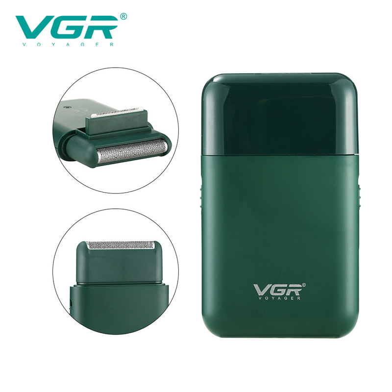 VGR Car Razor Portable Razor Male Electric Mini Razor Push White Reciprocating Shaving V-390 220322