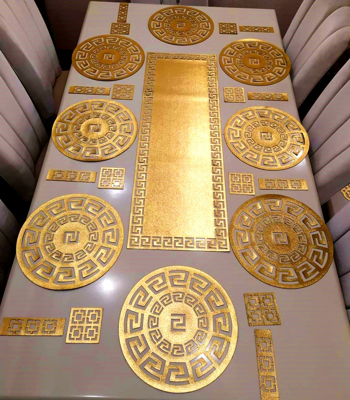 Luxury Table Runner Set 6/8 Persons Gold Silver Table Runners Modern Home Tablecloth Tableware Dining Decor Wedding Table Decor 220414
Luxury Table Runner Set 6/8 Persons Gold Silver Table Runners Modern Home Tablecloth Tableware Dining Decor Wedding Table Decor 220414