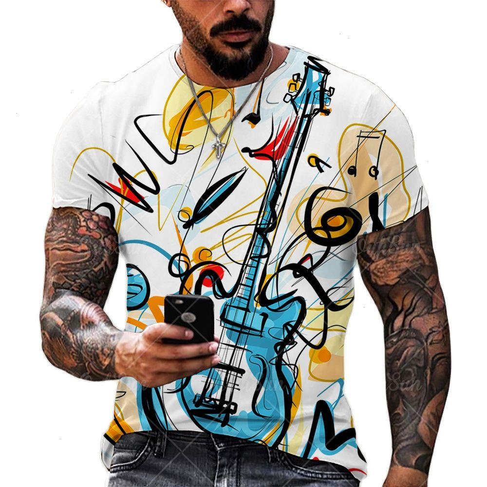 Fashion Music Guitar T Shirt 3d Print Mens Summer Round Neck Short Sleeve Oversized Men Clothing Loose Tops Tees 6xl, Color12
Fashion Music Guitar T Shirt 3d Print Mens Summer Round Neck Short Sleeve Oversized Men Clothing Loose Tops Tees 6xl, Color12