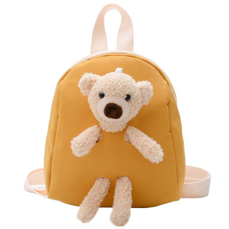 Korean Version of Children s Plush Bear Bag Backpack Cute Cartoon Small Boys and Girls Toddler School 220630