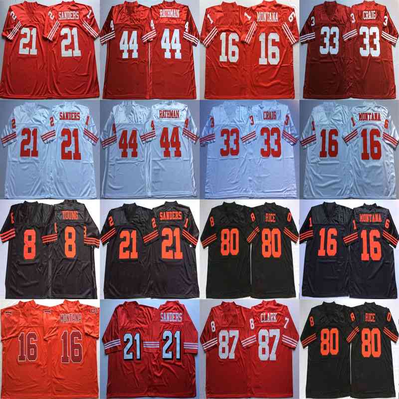 Rare Joe Montana Football Jersey Mens Emmanuel Sanders Tom Rathman Roger Craig Ronnie Lott Red Black White Retro Football Jerseys Stitched, Black #21
Rare Joe Montana Football Jersey Mens Emmanuel Sanders Tom Rathman Roger Craig Ronnie Lott Red Black White Retro Football Jerseys Stitched, Black #21