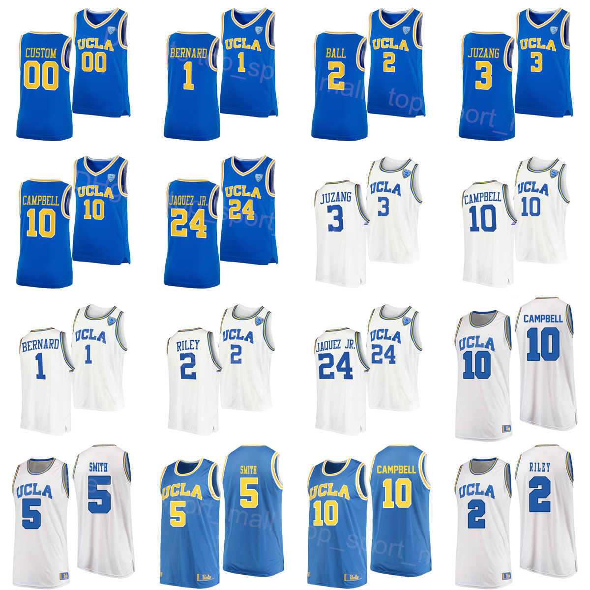 NCAA Basketball College UCLA Bruins Jersey 3 Johnny Juzang 24 Jaime Jaquez Jr 1 Jules Bernard 10 Tyger Campbell 2 Cody Riley 5 Chris Smith University Team Blue White
NCAA Basketball College UCLA Bruins Jersey 3 Johnny Juzang 24 Jaime Jaquez Jr 1 Jules Bernard 10 Tyger Campbell 2 Cody Riley 5 Chris Smith University Team Blue White