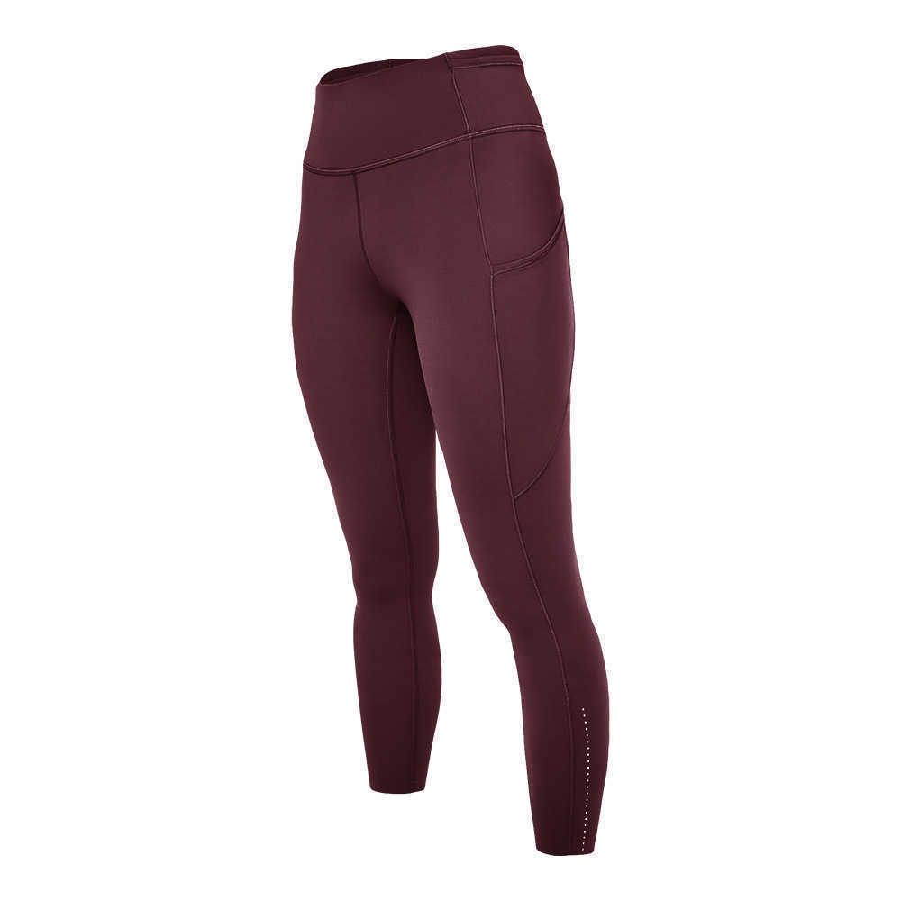 Fast Free Womens Sports High Waist Tights Yoga Pants Multi Pocket Night Running and Cycling Fitness Gym Leggings