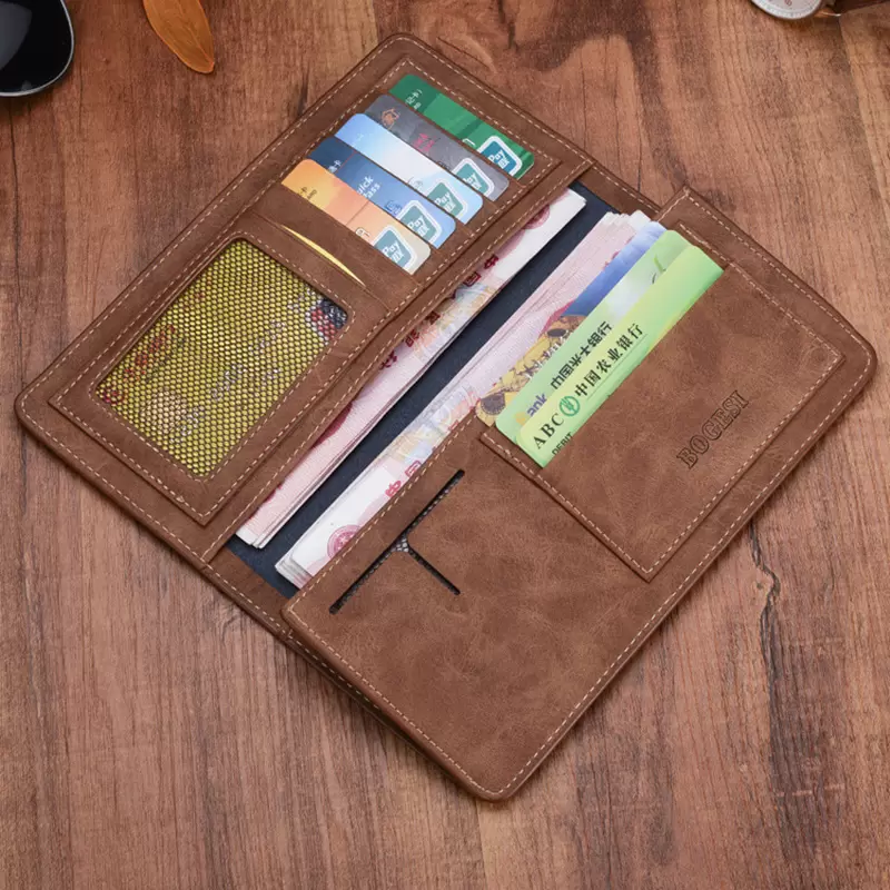 Business Casual Men Long Wallet Simple Solid Nubuck Leather PU Photo Card Holder Clutch Bag Male Slim Purse Hommes Portefeuille, Black
Business Casual Men Long Wallet Simple Solid Nubuck Leather PU Photo Card Holder Clutch Bag Male Slim Purse Hommes Portefeuille, Black