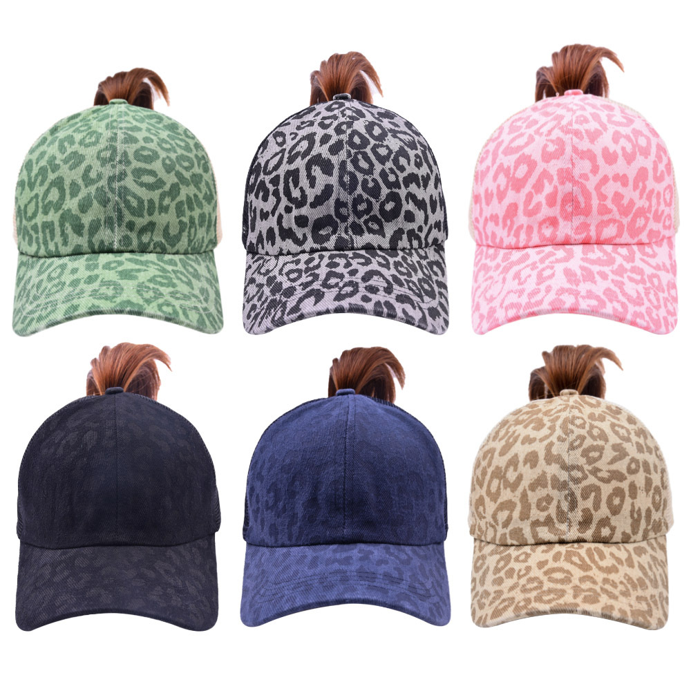 Leopard Ponytail Hat Criss Cross Washed Distressed Messy Buns Ponycaps Baseball Cap Trucker Mesh Hats ZZA3506, As pic
Leopard Ponytail Hat Criss Cross Washed Distressed Messy Buns Ponycaps Baseball Cap Trucker Mesh Hats ZZA3506, As pic