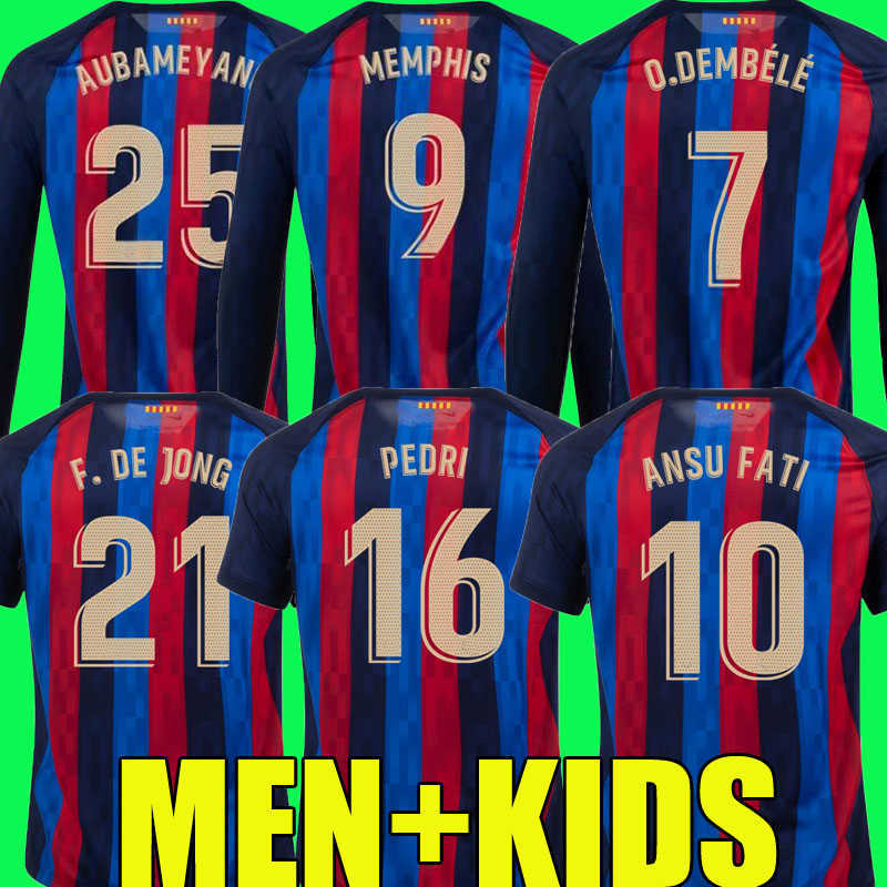 Camisetas de football MEMPHIS PEDRI ADAMA AUBA barcelona soccer jersey FERRAN 22 23 ANSU FATI 2022 2023 F. DE JONG DEST kit shirt men home, Home men lfp
Camisetas de football MEMPHIS PEDRI ADAMA AUBA barcelona soccer jersey FERRAN 22 23 ANSU FATI 2022 2023 F. DE JONG DEST kit shirt men home, Home men lfp