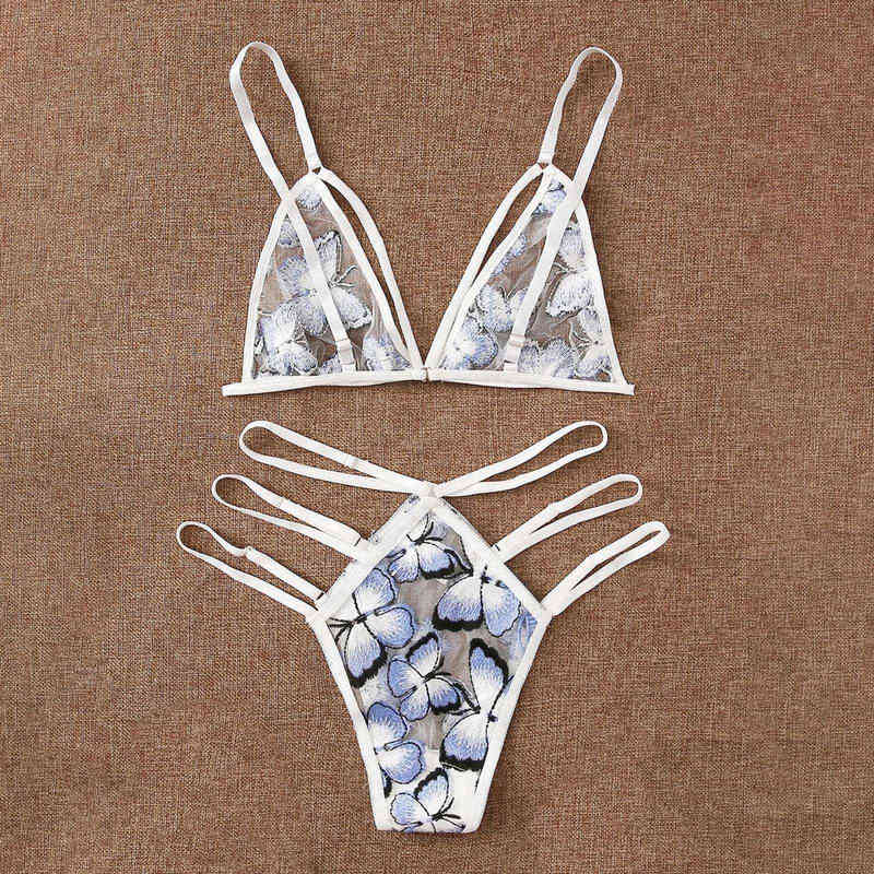 NXY Sexy Set 2PC Lingerie Butterfly Embroidery No Steel Ring Underwear G String Women's Underpants Erotic 1126, White
NXY Sexy Set 2PC Lingerie Butterfly Embroidery No Steel Ring Underwear G String Women's Underpants Erotic 1126, White