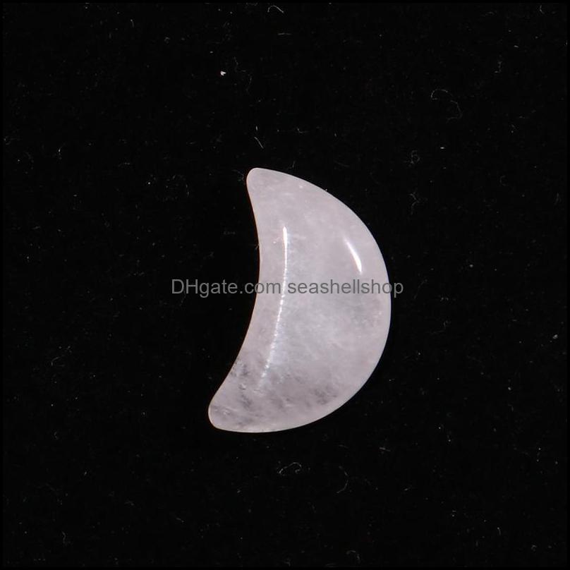 Stone Wholesale Custom Natural Crystal Small Crescent Healing Moon Stones For Jewelry Making Bend Crafts Ornament 13X18Mm Dhseller2010 Dh6Ja