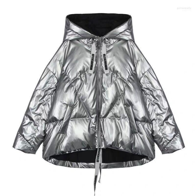 Women' Down & Parkas Jacket 2022 Winter Silver Shining Fashion Short Padded Korean Loose Long Sleeves Hooded Bright Bread Coat Guin22, Black
Women' Down & Parkas Jacket 2022 Winter Silver Shining Fashion Short Padded Korean Loose Long Sleeves Hooded Bright Bread Coat Guin22, Black