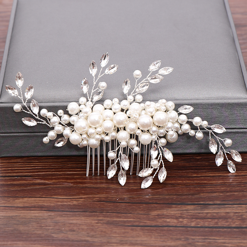 Wedding Combs Bridal For Hair Silver Color Pearl Head Jewelry Women Accessories 220726
