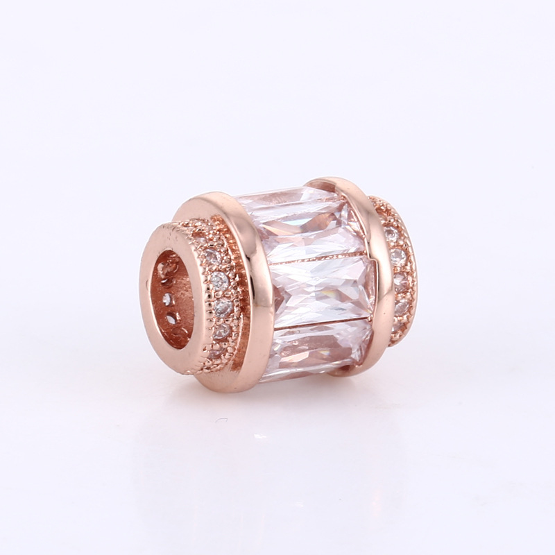 Big Hole Square Stone Cylinder Beads Charm for DIY Jewelry Making