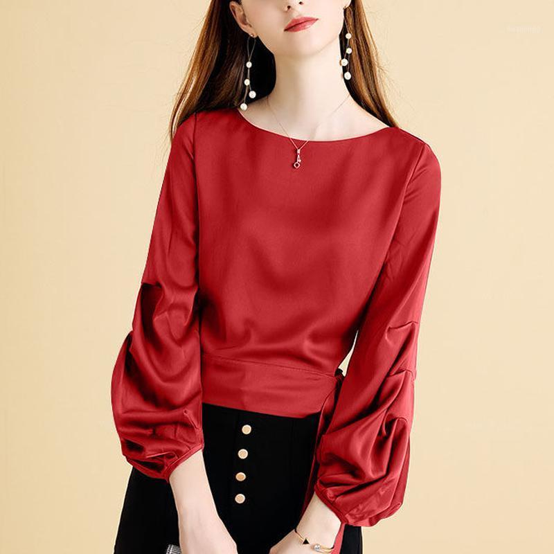 Women's Blouses & Shirts Lantern Sleeve Round Neck Loose Shirt Female Simple Commuting Lace Bow Tie Stitching Long Fashion Women Spring, Black
Women's Blouses & Shirts Lantern Sleeve Round Neck Loose Shirt Female Simple Commuting Lace Bow Tie Stitching Long Fashion Women Spring, Black