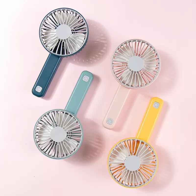 Mini Handheld Fan USB Rechargeable Fans Portable Folding Table Fan Women Home Office Outdoor Low Noise Cooling Fan FY3754 0616