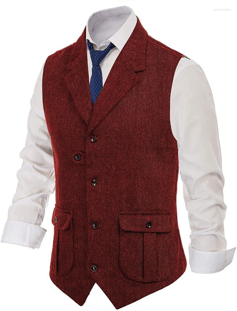 Men's Vests Mens Suit Burgundy Vest Lapel Wool Herringbone Retro Tooling Waistcoat Casual Formal Business Groomman For Wedding Working Guin2, Black
Men's Vests Mens Suit Burgundy Vest Lapel Wool Herringbone Retro Tooling Waistcoat Casual Formal Business Groomman For Wedding Working Guin2, Black
