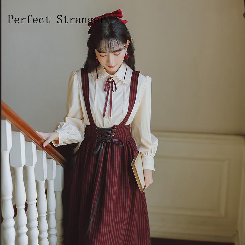 Work Dresses 2022 Spring Autumn Arrival High Quality Retro Two Pieces Blouse +Brace Skirt Women Long Cotton Dress, Blue
Work Dresses 2022 Spring Autumn Arrival High Quality Retro Two Pieces Blouse +Brace Skirt Women Long Cotton Dress, Blue